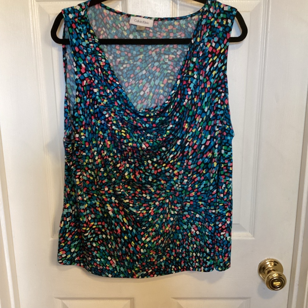 Calvin Klein Multicolor Sleeveless Blouse